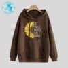 Oversized Basic Brown Hoodie for Women WH-08