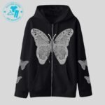 Butterfly Trending Black Women Hoodie WH-07