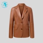 Beautiful Women Brown Slim Fit Leather Jacket WJ-002