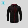 Beautiful Black With Red Zipper Supper Men Hoodie MW-002