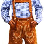 Handsome: Light Brown Lederhosen for Men's Trendy (002)