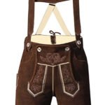 Dark Brown Lederhosen: A Perfect Combination of Tradition and Fashion LH(015