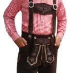 Bavarian Short Lederhosen Classic Dark Brown (006)